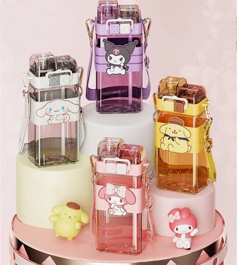 Unicorn Kids Water Bottle 500ml – Double Sipper with Straw & Adjustable Strap | Leak-Proof - Image 1