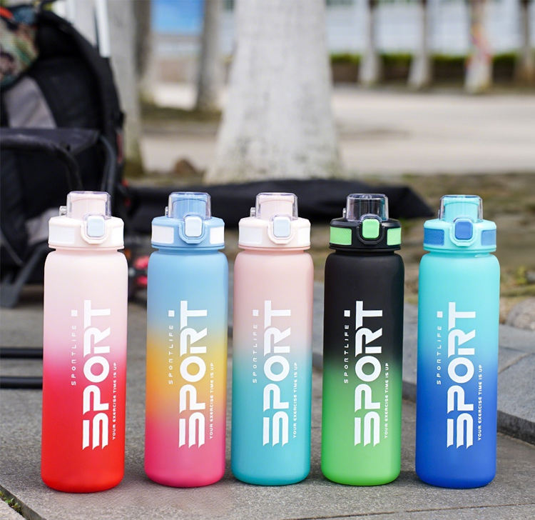 1000ml Leak-Proof Sports Water Bottle – BPA-Free Plastic for Gym, Office & Kids - Image 1