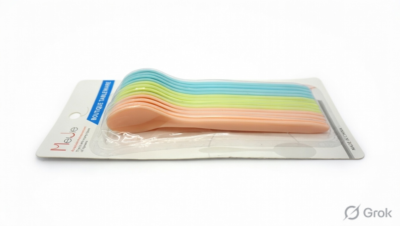 24 Light Colour Plastic Salt Spoon – 12 Pcs * 2. Multipurpose Mini Dispensing Spoons - Image 1