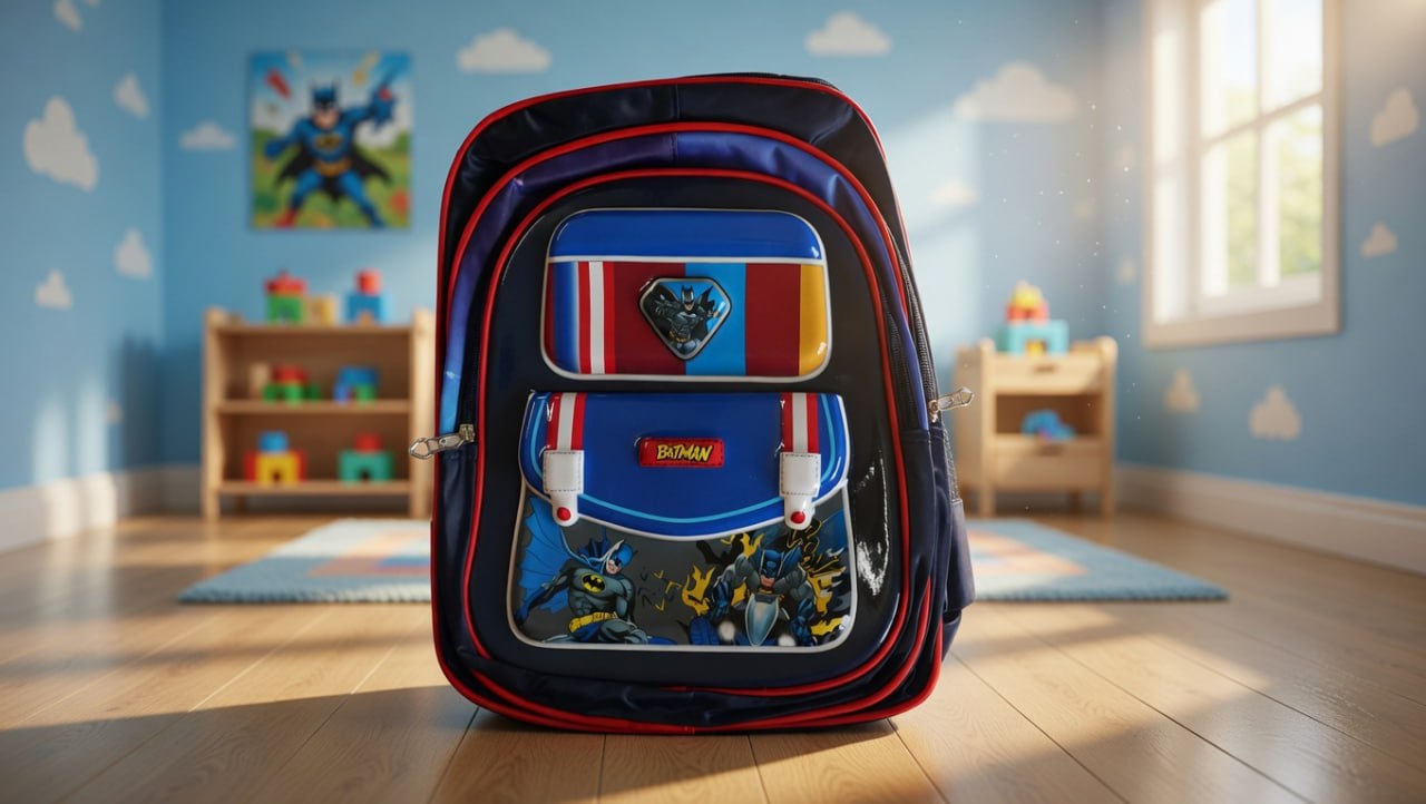 Captain America Cartoon Print Kids Backpack – Lightweight School Bag for Girls and Boys - Image 1